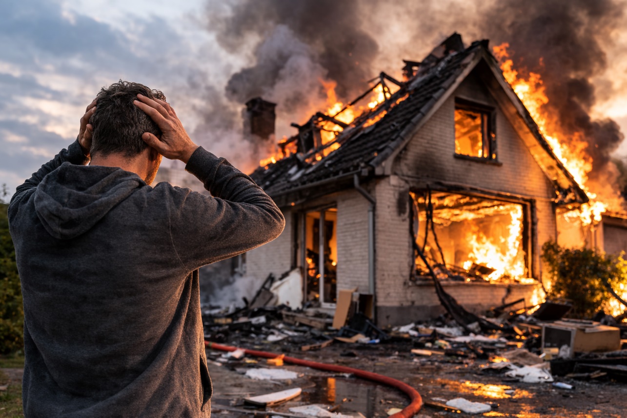Maison en feu